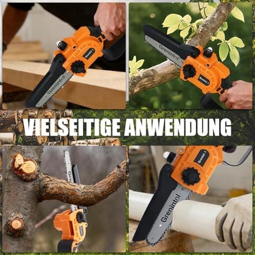 Akku-Kettensäge Mini 6000mAh 1000W Motor für Gartenarbeit
