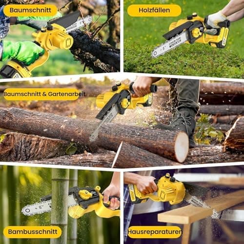 Mini Kettensäge Makita 18V Akku 8000mAh 1000W 8-Zoll & 6-Zoll Automatischer Ölversorgung