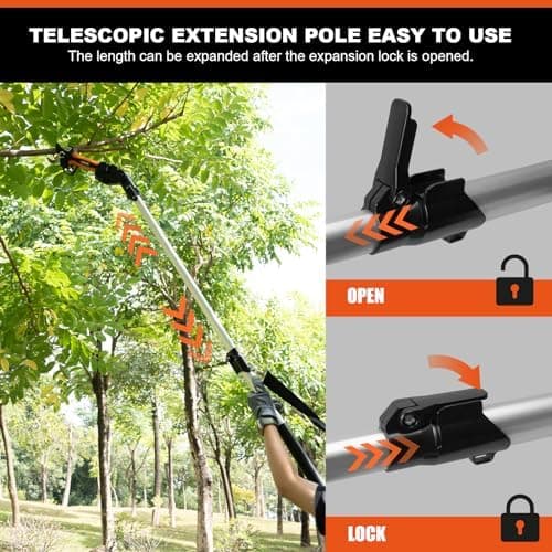 Kebtek Akku Elektrische Gartenschere 18V 2Pack 2AH 40MM Pole Set Lithium Batterie