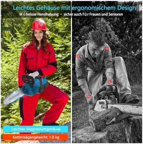 BIAOQINBO Akku Kettensäge, 12 Zoll Tragbar für Gartenarbeiten(Blau)  
BIAOQINBO Akku Kettensäge 21v für Schneiden von Äs