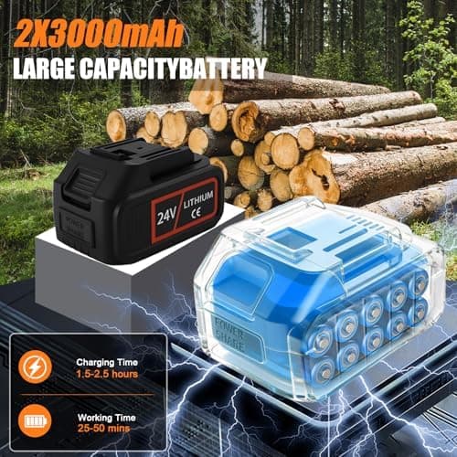 Akku-Kettensäge Mini 6000mAh 1000W Motor für Gartenarbeit