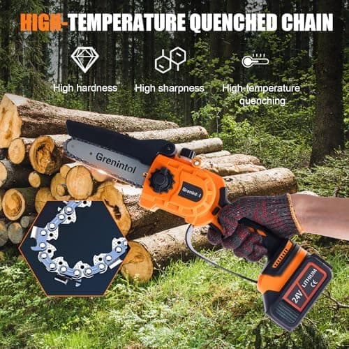 Akku-Kettensäge Mini 6000mAh 1000W Motor für Gartenarbeit
