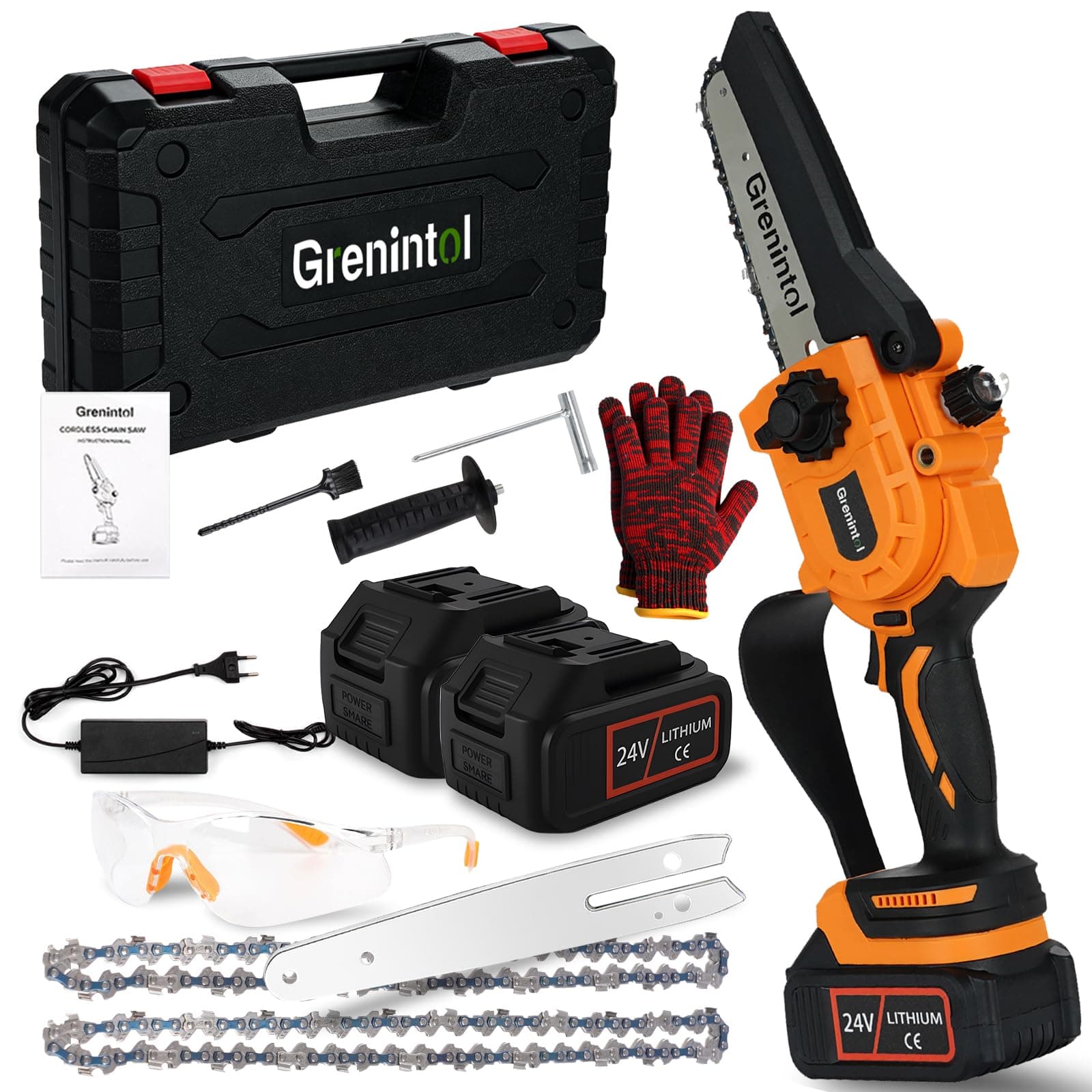 Akku-Kettensäge Mini 6000mAh 1000W Motor für Gartenarbeit